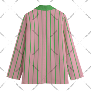 Alfa Personalizado |   Chaqueta de Terciopelo de la Hermandad Kapa Alpha - 100% Algodón, Color Rosa Verde Sólido, Capítulo AKA |   Traje de la Vida Griega de los Nueve Divinos - Product Image 2