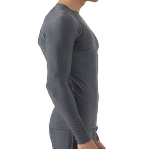 Chemise de compression 100% coton de haute qualité pour hommes, coupe ajustée et décontractée, pour l'entraînement, vêtements en tricot léger aux couleurs personnalisées - Product Image 5