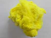 Style solide de fibre discontinue de polyester jaune citron recyclé 100% pour la filature de tissu non tissé du Viet Nam
