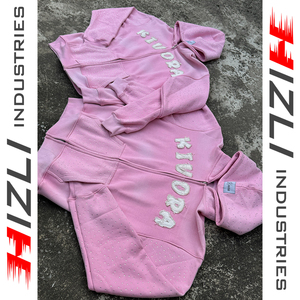 100%Custom Solid Heavyweight Fleece Streetwear Eco-Friendly Sweatsuit Distressed <b>Embroidery</b> <b>Set</b> Rhinestone Sunfade Wash - Product Image 3