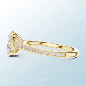 Bague ronde de haute qualité avec pierres certifiées IGI, fabrication exquise, parfaite pour les mariages, les fiançailles et les fêtes - Product Image 6