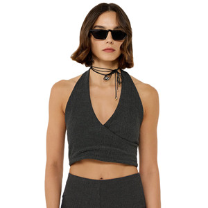 T-shirt pour femme 100% coton, col rond, manches longues, coupe classique - Product Image 1