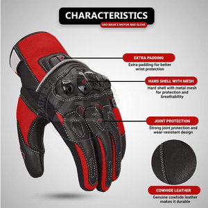 Guantes de Motocicleta de Cuero de Alta Calidad, Guantes de Motocicleta con Pantalla Táctil de Seguridad para Conducción y Carreras - Product Image 2