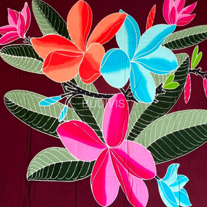 Bali Inspired Floral <b>Beach</b> <b>Sarong</b>, Lightweight Tropical <b>Wrap</b> for Resort, Poolside and Vacation Wear - Product Image 3