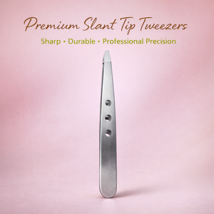 Pinzas Profesionales de Acero Inoxidable de Primera Calidad con Punta Inclinada para Cejas, Duraderas, Ligeras y Precisas para Depilación - Product Image 6