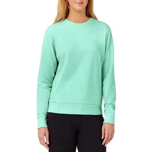 2025 personalizado 100% algodón polar cuello redondo venta al por mayor bordado impreso alta calidad señoras Color sólido ropa de invierno sudaderas - Product Image 5