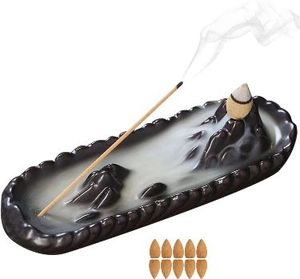 Quemador de incienso de metal inteligente El mejor diseño de fragancia para habitación interior Soporte de incienso de metal Pintado Combo de oro y blanco - Product Image 6