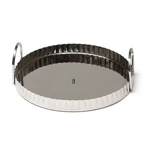 ถาดเสิร์ฟอาหารโลหะสำหรับห้องครัวในบ้านถาดเสิร์ฟอาหารจานกลมทำจากสเตนเลสสตีลสำหรับโรงแรมงานแต่งงานและร้านอาหารตามสั่ง - Product Image 1