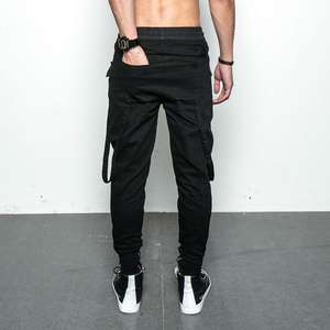 การออกแบบ CHEK สีแดงและสีดำ2022มาใหม่100% Cotton Heavyweight Joggers ขนาดใหญ่ในการออกแบบที่ทันสมัยสำหรับนักวิ่งชาย - Product Image 3