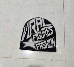 Bonnet Jacquard Grande Taille Design Personnalisé Prix de Gros Logo Brodé Lettres Hip Hop Bonnets d'Hiver Jacquard Tricotés - Product Image 5