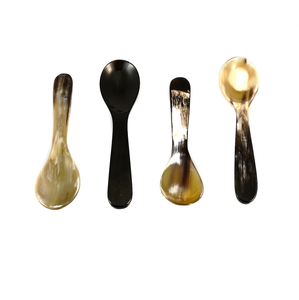 Cuchara de cuerno de buey de búfalo de origen ético, cuchara de café de cocina de estilo indio con espejo, cubiertos para una vida sostenible para obsequios - Product Image 1