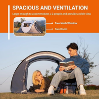 Carpa Instantánea Ultraligera, Impermeable, con Estilo Geométrico Único, Portátil para 1-2 Personas, para Campamento al Aire Libre