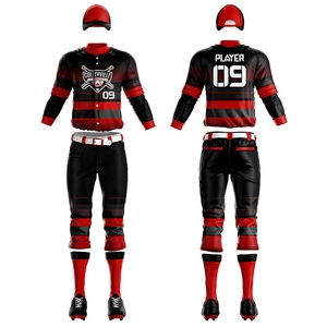 Ensemble uniforme de baseball personnalisé OEM en jersey doux et pantalon assorti, respirant, grande taille, séchage rapide pour adultes, techniques d'impression - Product Image 4