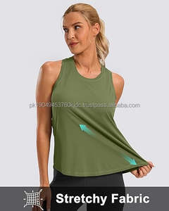 Camisetas Deportivas de Tirantes para Mujer, Estilo Racerback, para Yoga, Ajuste Holgado, Talla XS, Tejido de Punto, Logotipo en la Parte Delantera - Product Image 5
