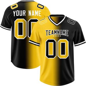 Camiseta de fútbol americano personalizada de alta calidad, sublimación deportiva transpirable con número de nombre personalizado, manga corta para verano - Product Image 1