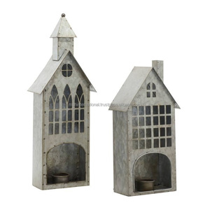 Metal House Shaped Square Eco-Friendly Handmade <b>Lantern</b> Fancy Design Home Decoration Durable Material - Product Image 3