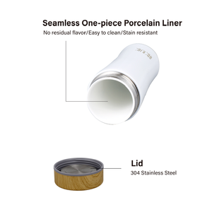 Hot Selling 12Oz/360Ml <b>Double</b> <b>Wall</b> Stainless Steel Vacuum Flask Porcelain Liner Keeps Hot/Cold 4-6/8-10 Hours Portable Design - Product Image 2