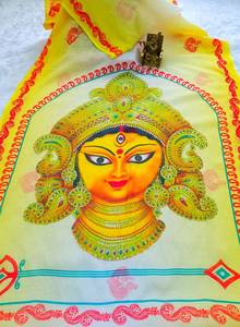 Trendy Digital Print Lino Saree Estilo Casual para Fiestas y Graduaciones - Product Image 4