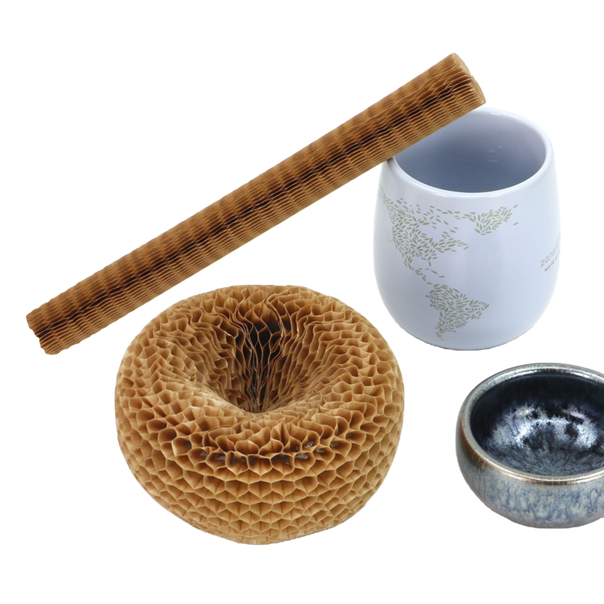 Qpack Custom Honeycomb 100% Virgin Pulp 80gsm Craft Paper Sleeve Wrap Wine Bottle Safety Recyclable Offset Printing Compatible