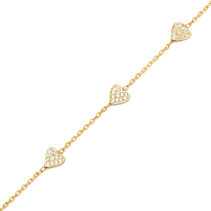 Corazón claro circón piedra encanto mujer pulsera turco hecho a mano venta al por mayor 925 joyería de plata esterlina - Product Image 3