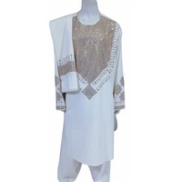 Tenue traditionnelle afghane pour homme, shalwar kameez, grande taille, léger, décontracté, respirant, en coton, avec broderie, pour mariage et usage quotidien
