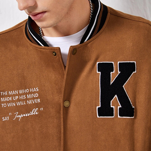 OEM personnalisé noir serviette chenille brodé Varsity vestes hiver tissu américain rouge Logo personnalisé en vrac en gros blanc Bomber - Product Image 6