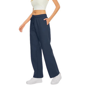 Pantalones Deportivos Casuales para Mujer, Pantalones Anchos y Rectos Transpirables y Suaves con Bolsillos, Pantalones Deportivos Cómodos para Uso Casual - Product Image 4