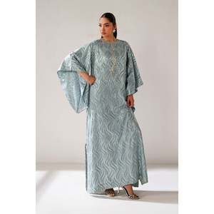 Tissu en Chiffon Brodé Écologique et Élégant pour l'Été avec Encolure Faite à la Main pour Femmes PR-1243 - Product Image 1