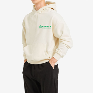 Sudadera con Capucha para Hombre Behram International, Diseño Moderno, Talla Grande, Lisa, con Hombros Caídos, Informal, para Otoño - Product Image 6
