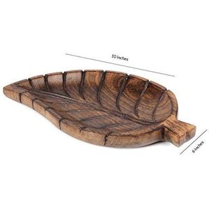 Plateau en bois d'acacia de haute qualité en forme de feuille pour la décoration de la cuisine et de la salle à manger, disponible en gros - Product Image 2