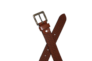 Ceinture en cuir de peau de vache véritable de style décontracté imprimée au laser avec un alliage personnalisable pour l'approvisionnement en gros de boucle - Product Image 5