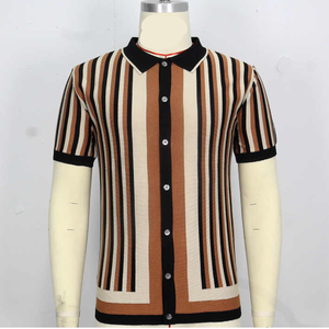 Polo para hombre, camiseta informal de diseño básico con cuello en V, camisetas clásicas transpirables de algodón 100% para hombre - Product Image 6