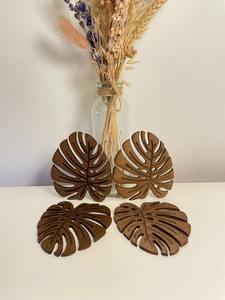 Posavasos modernos de madera de mango, alfombrillas y almohadillas ecológicas hechas a mano únicas, perfectas como regalo, posavasos con estampado de madera natural y esmalte - Product Image 4