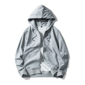 OEM ODM logotipo personalizado 100% algodón peso pesado cremallera sudaderas con capucha de gran tamaño de manga larga con cremallera completa - Product Image 5