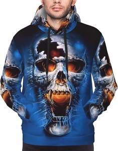 Pull à capuche personnalisé à impression numérique pour hommes Sweatshirts à impression sublimée motif solide - Product Image 5