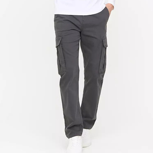 Pantalons cargo amples personnalisés de haute qualité, légers, style streetwear, pantalons à jambes larges en toile pour hommes - Product Image 2