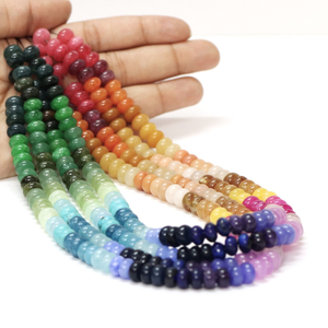 Beautiful Multi <b>color</b> Quartz smooth rondelle Shape <b>Beads</b>, 7-8mm Mix Disco Quartz gemstone <b>beads</b>, AAA Quality wholesale <b>Bead</b>, - Product Image 3