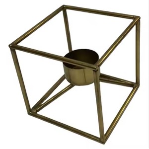 โหลแก้วใส่เทียนพร้อมหลอดโลหะสำหรับตกแต่งบ้านทรงเชิงเทียนเหล็กให้คำมั่นสัญญาที่ทันสมัย - Product Image 1