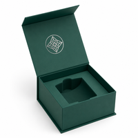 Boîte cadeau magnétique rigide pliable personnalisée avec insert en logo métallisé pour l'emballage de flacons de parfum, de pots de bougies et de colliers