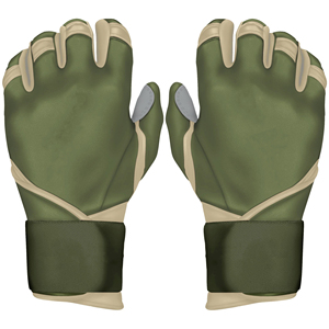 Guantes de bateo de béisbol de cuero de alta calidad Estilo de puño completo Ajuste personalizado Agarre duradero Rendimiento Impermeable Transpirable - Product Image 1