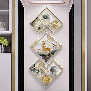 Arte de pared de metal Acabado personalizado Estilo moderno Arte de pared para colgar en la pared para la decoración de la sala de estar del hogar. - Product Image 6