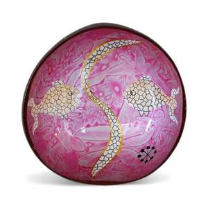 Cuenco de Coco Hecho a Mano con Incrustaciones de Nácar, Decoración Bohemia Ecológica de Origen Vietnamita para Regalo - Product Image 1