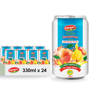 100% Jus de pamplemousse à la saveur de mangue Jojonavi Échantillon gratuit 330ml Fabricant Fournisseur en gros Marque privée OEM ODM - Product Image 1