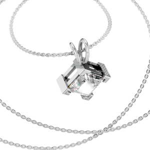 Collar con Colgante Solitario de Moissanita Clásica de 1.3ct, Cadena de Eslabones de Oro Sólido de 14K, Joyería Nupcial para Fiesta, OEM ODM Personalizado - Product Image 3