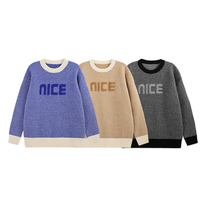 Suéter de Punto para Mujer Streetlab, Cuello Redondo, Manga Larga, Bordado Jacquard en la Parte Delantera, Corte Holgado, Estilo Urbano para Otoño e Invierno - Product Image 5