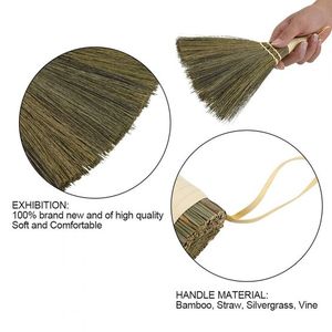 2024 usine petit balai d'herbe de nettoyage avec manche court/balai de jardin fabriqué au Vietnam. balai bâton en bois artisanat - Product Image 5