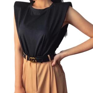 เสื้อสวมหัวคอกลมแขนยาวพิมพ์ลายสำหรับผู้หญิงที่รองไหล่ผ้าฝ้ายเป็นมิตรกับสิ่งแวดล้อมระบายอากาศได้ดีสวมใส่ในสำนักงาน - Product Image 5