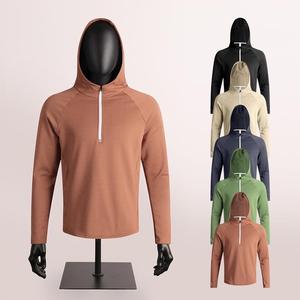 Sweat à capuche zippé de haute qualité pour hommes sweat à capuche d'hiver personnalisé coupe ajustée surdimensionné séchage rapide respirant jogging porter des sweats à capuche - Product Image 1