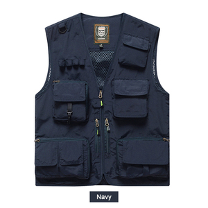 Chaleco de trabajo de seguridad reflectante transpirable con múltiples bolsillos personalizado para hombre, chaleco impermeable para herramientas de trabajo en carretera - Product Image 6