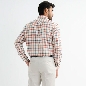 Camisas de franela a cuadros con botones de marca para hombre de algodón de alta calidad OEM/ODM, camisa informal de algodón 100% para hombre transpirable - Product Image 2